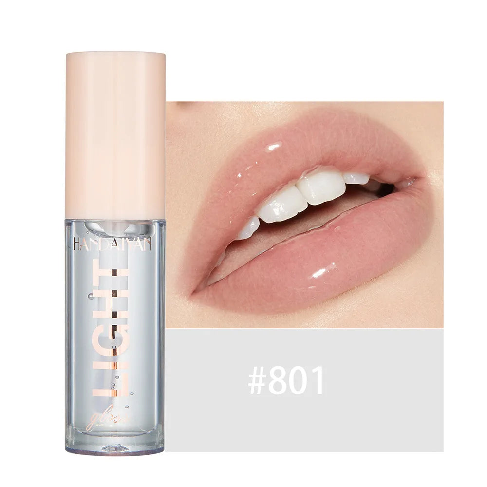 Handaiyan Lip Gloss Sexy Plump Glitter Crystal Jelly Red Nude Lipstick Liquid Waterproof Moisturize Oil Lipgloss Makeup