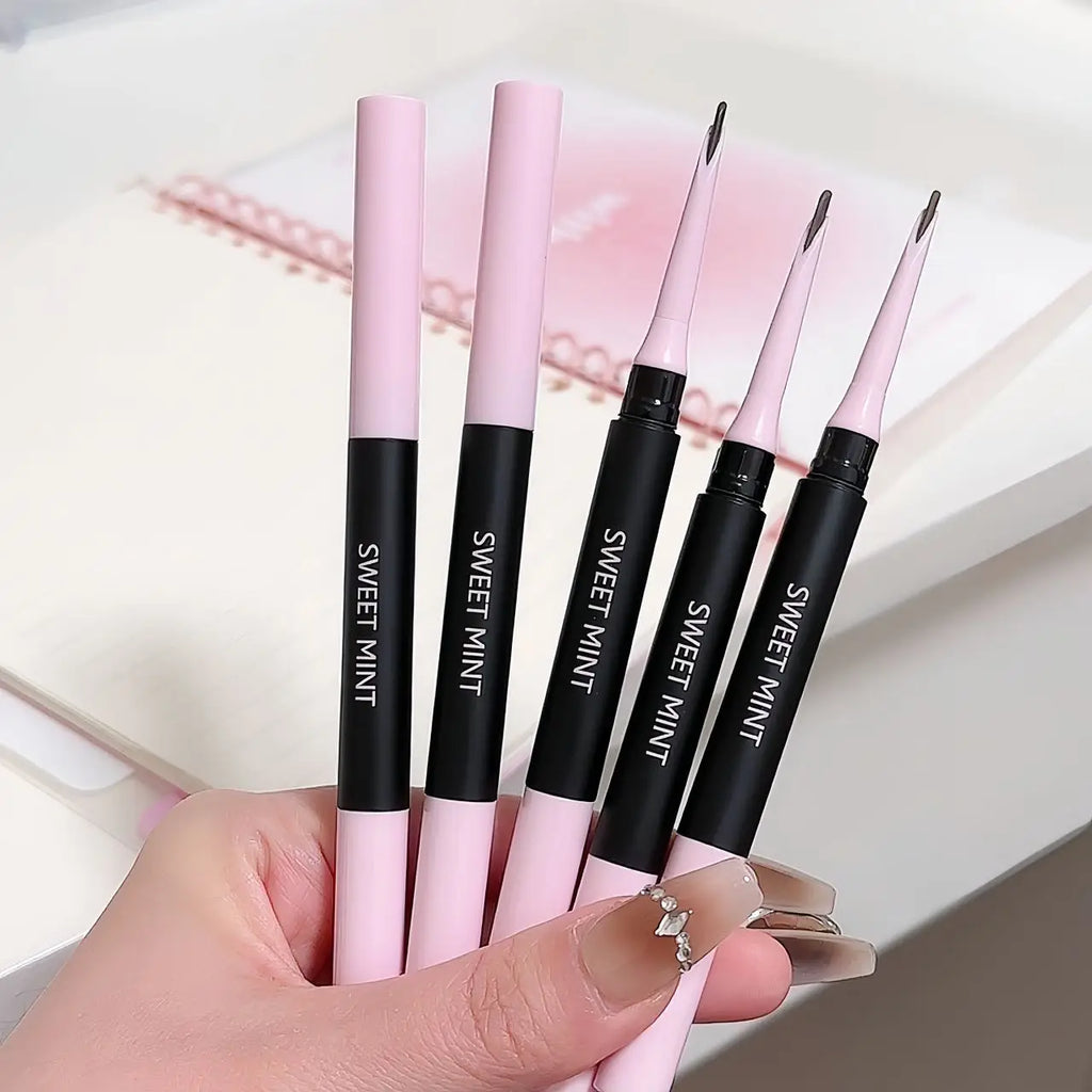 Transparent Shaping Eyebrow Gel Brush Double-head Blade Eyebrow Pencil Tattoo Waterproof Art Tint Eyebrow Enhancers Cosmetics