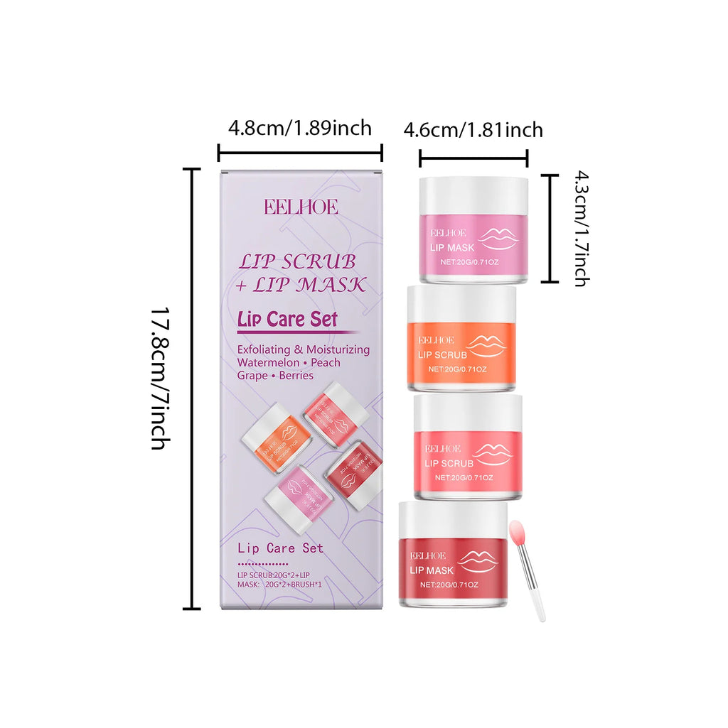 Lip Care Set  Nourishing & Moisturizing Lip Balm Treatment for Dry Lips,  Gentle Repair for Soft Smooth Lips, Lip Care Kit