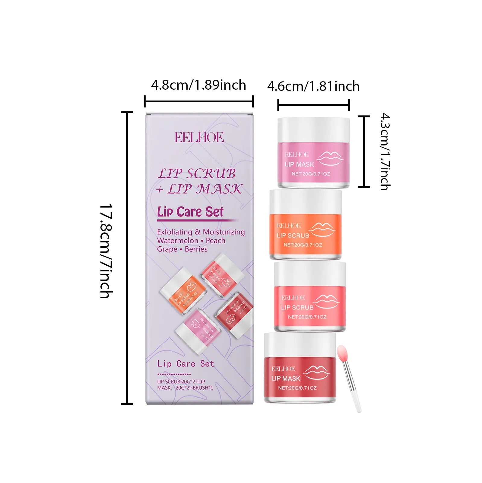 Lip Care Set  Nourishing & Moisturizing Lip Balm Treatment for Dry Lips,  Gentle Repair for Soft Smooth Lips, Lip Care Kit
