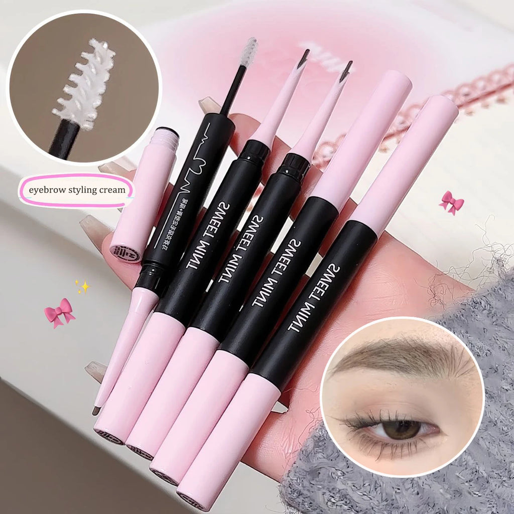 Transparent Shaping Eyebrow Gel Brush Double-head Blade Eyebrow Pencil Tattoo Waterproof Art Tint Eyebrow Enhancers Cosmetics