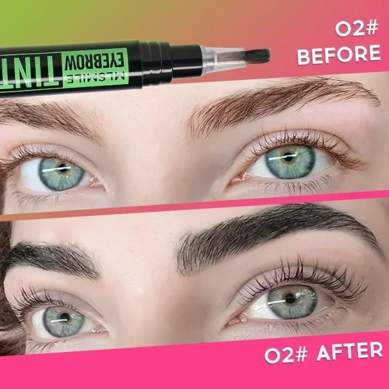 Dye Eyebrow Gel Set Semi-Permanent Lasting Eyebrow Tattoo Tint Pencil Makeup Waterproof Paint Brow Cream with Brow Cards Brushes