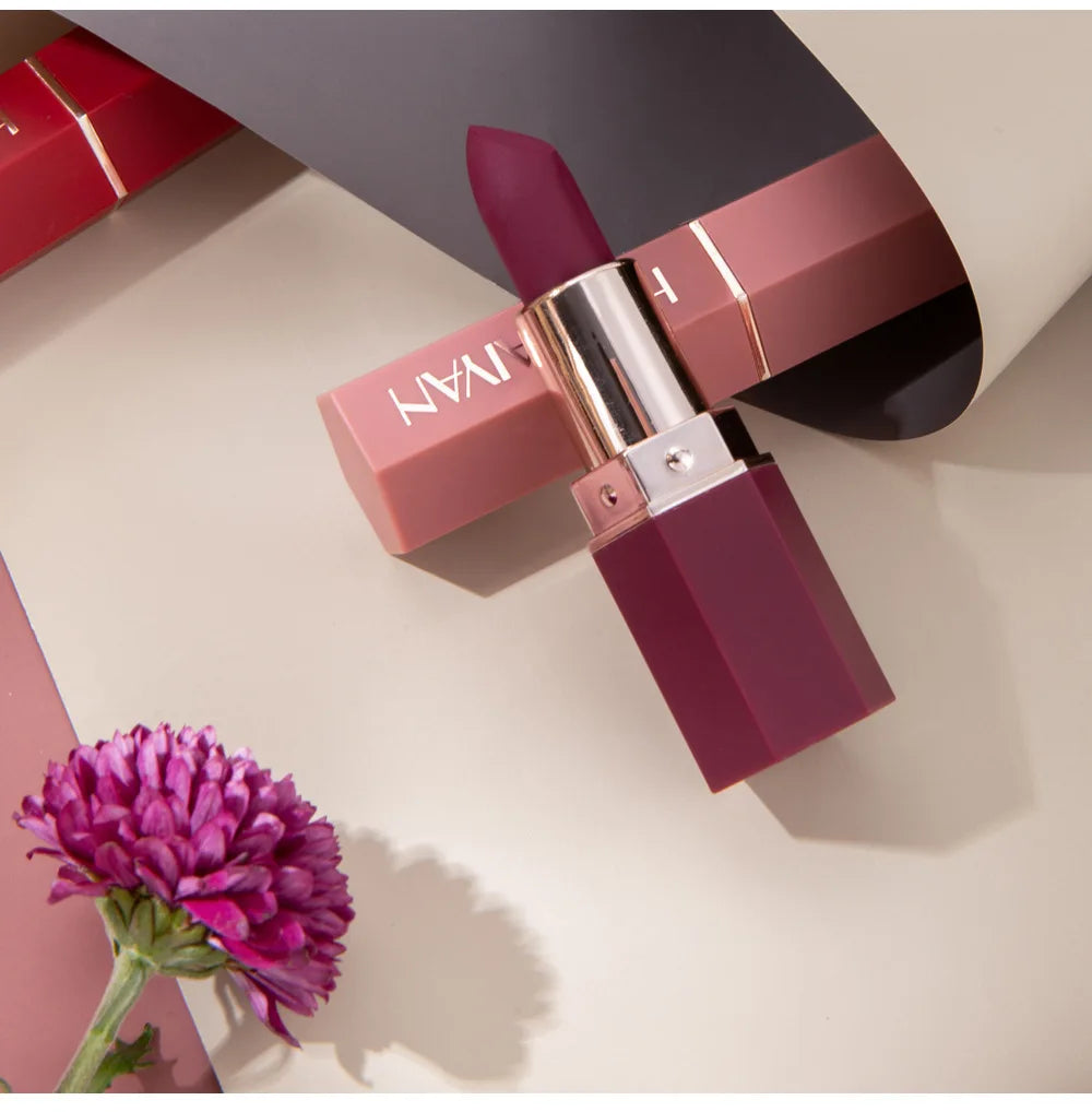 Nude Matte Lipstick Velvet Lipsticks Waterproof Long Lasting Non-stick Cup Lip Stick Not Fading Sexy Red Pink Makeup Cosmetics