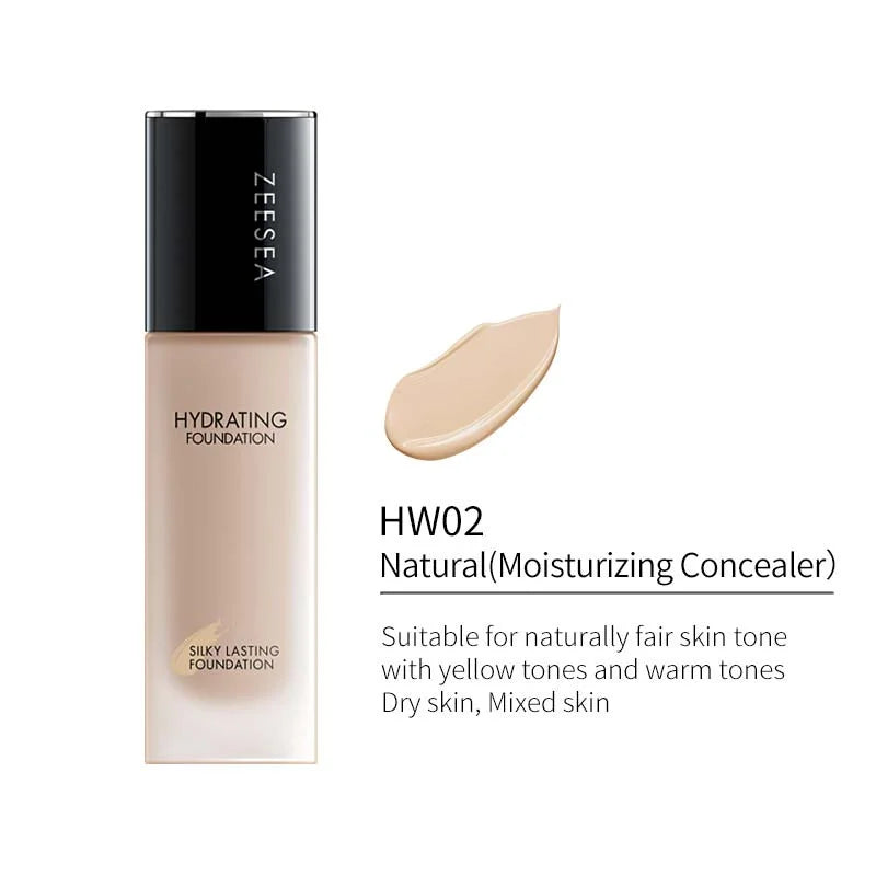 ZEESEA Liquid Foundation Concealer Primer Moisturizing Oil Control LongLasting Full Coverage Natural Dry Oliy Skin 30g