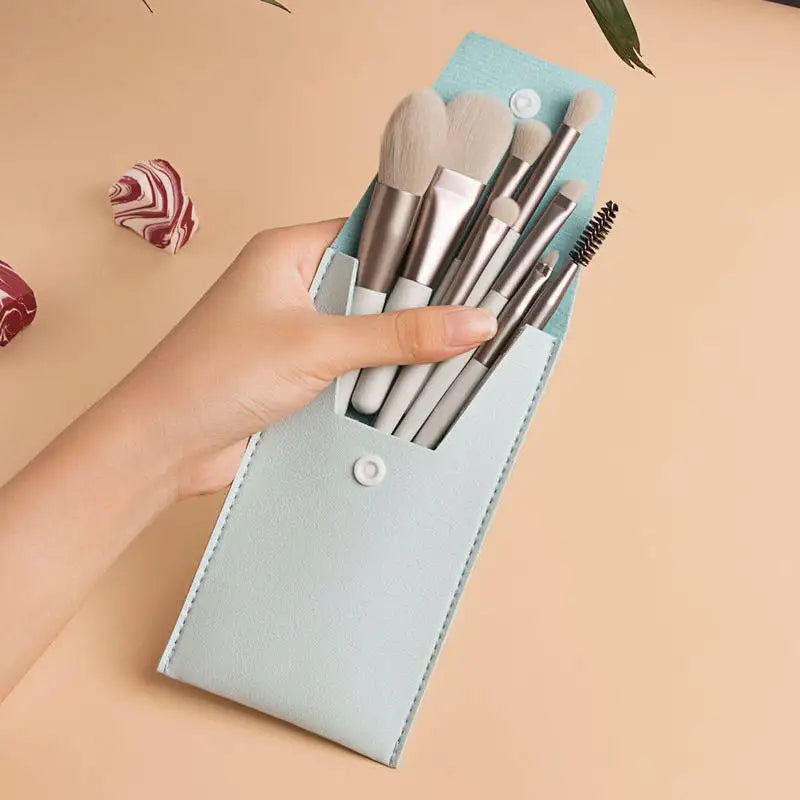 Portable 8Pcs Eyeshadow Foundation Blending Makeup Brush Soft Fluffy Cosmetics Concealer Makeup Brush Professional Make Up Tool