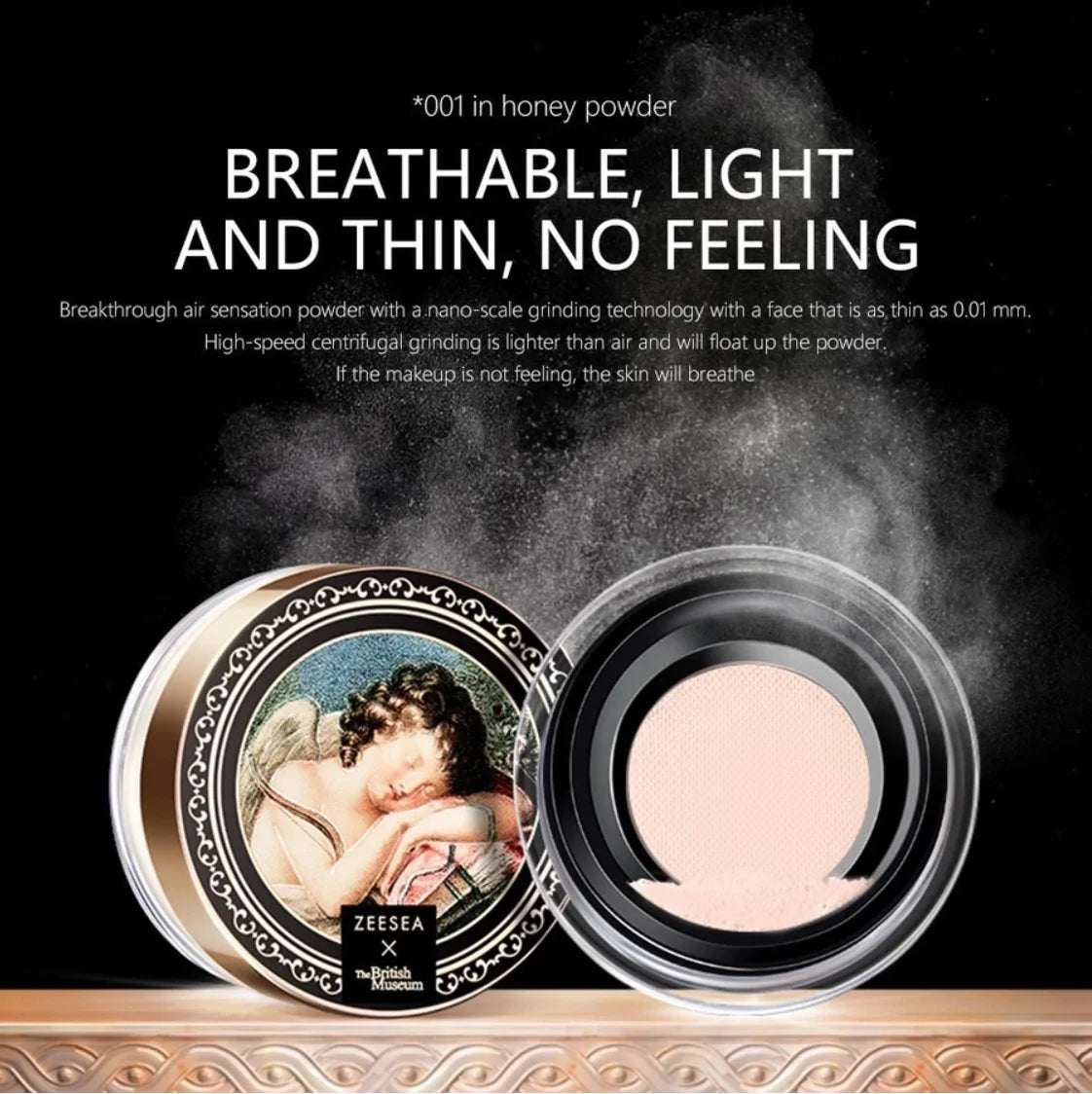 ZEESEA Angel Cupid Oil-Control Loose Powder Soft Loose Powder Women Cosmetics Oil-Control Waterproof Makeup