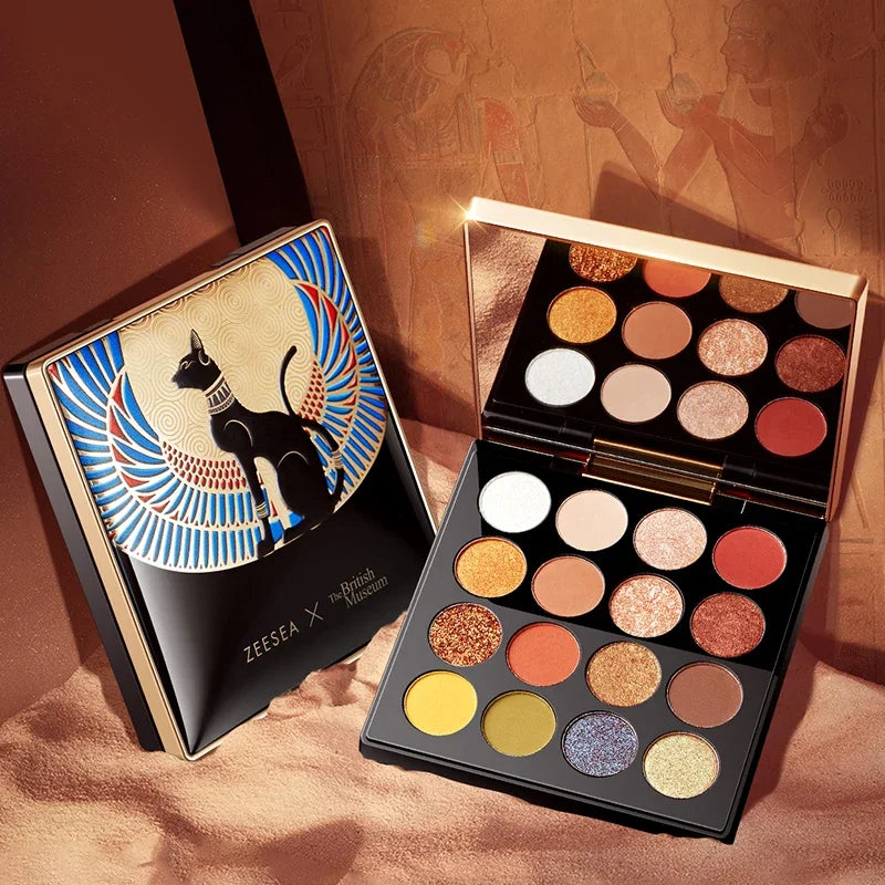 ZEESEA Eyeshadow Palette Cute 16 shades Anderson Cat Eye Shadow Glitter Matte Waterproof Cleopatra Professional Makeup