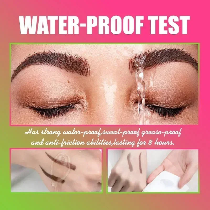 Dye Eyebrow Gel Set Semi-Permanent Lasting Eyebrow Tattoo Tint Pencil Makeup Waterproof Paint Brow Cream with Brow Cards Brushes
