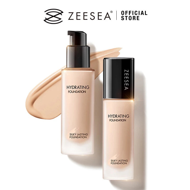 ZEESEA Liquid Foundation Concealer Primer Moisturizing Oil Control LongLasting Full Coverage Natural Dry Oliy Skin 30g