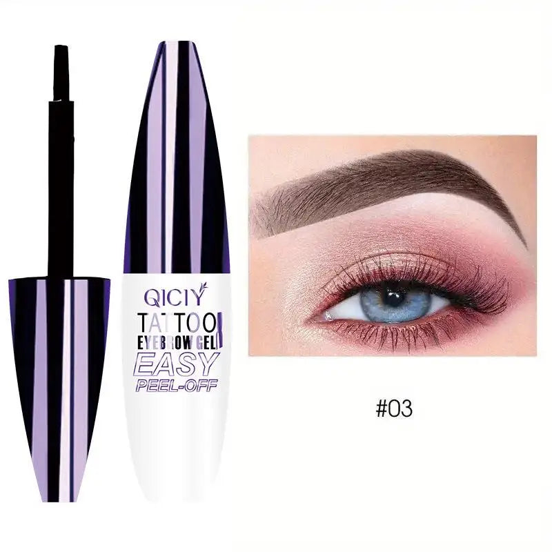 Easy Peel Off Eyebrow Gel Cream 3 Days Tattoo Types Long-Lasting Smudge-Proof Sweat Resistant Waterproof Cosmetics