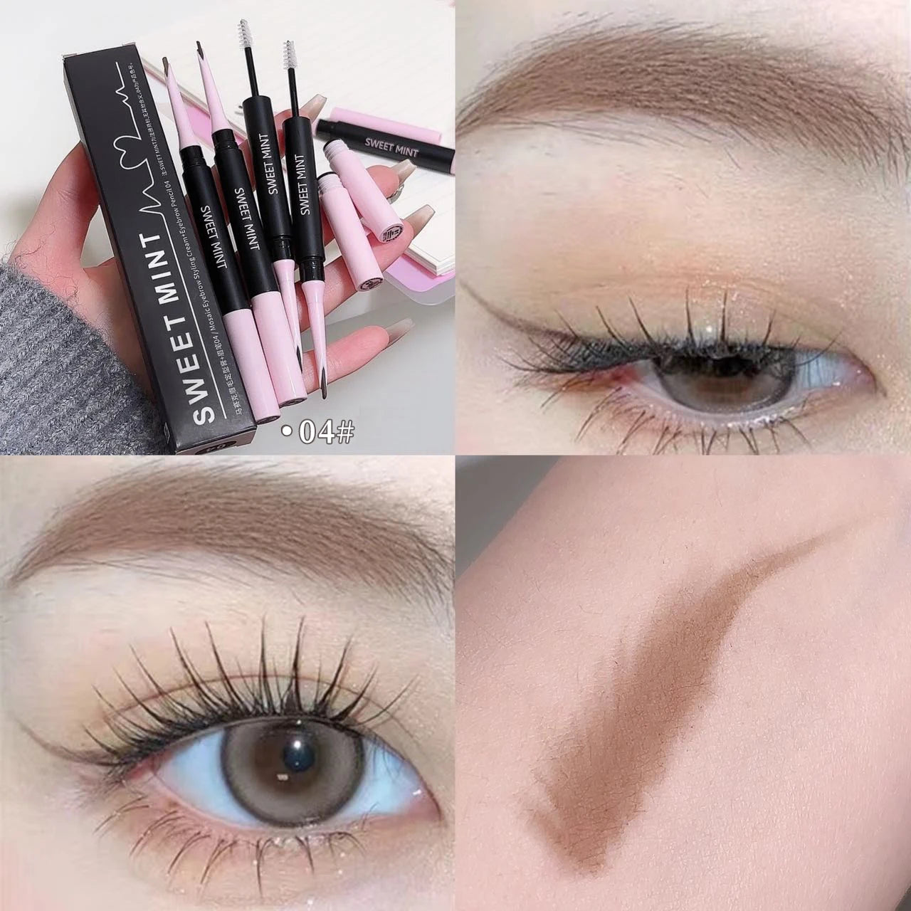 Transparent Shaping Eyebrow Gel Brush Double-head Blade Eyebrow Pencil Tattoo Waterproof Art Tint Eyebrow Enhancers Cosmetics