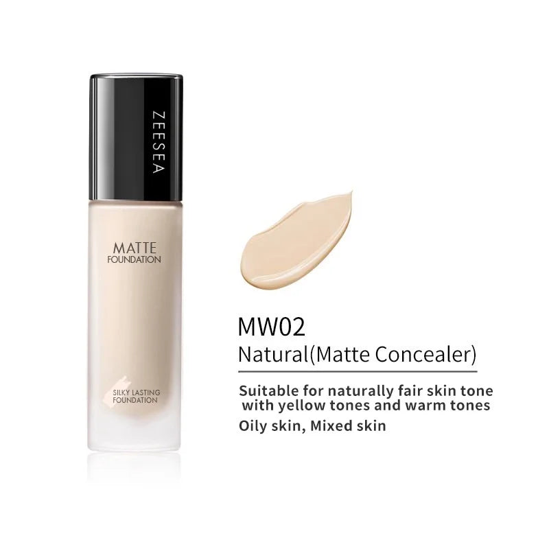 ZEESEA Liquid Foundation Concealer Primer Moisturizing Oil Control LongLasting Full Coverage Natural Dry Oliy Skin 30g