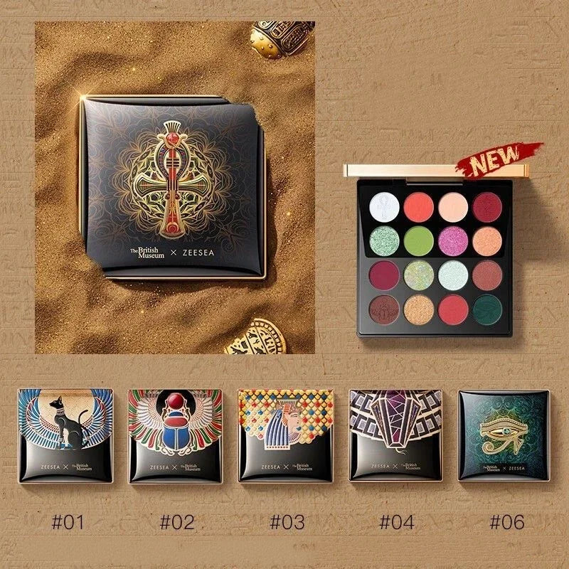 ZEESEA Eyeshadow Palette Cute 16 shades Anderson Cat Eye Shadow Glitter Matte Waterproof Cleopatra Professional Makeup