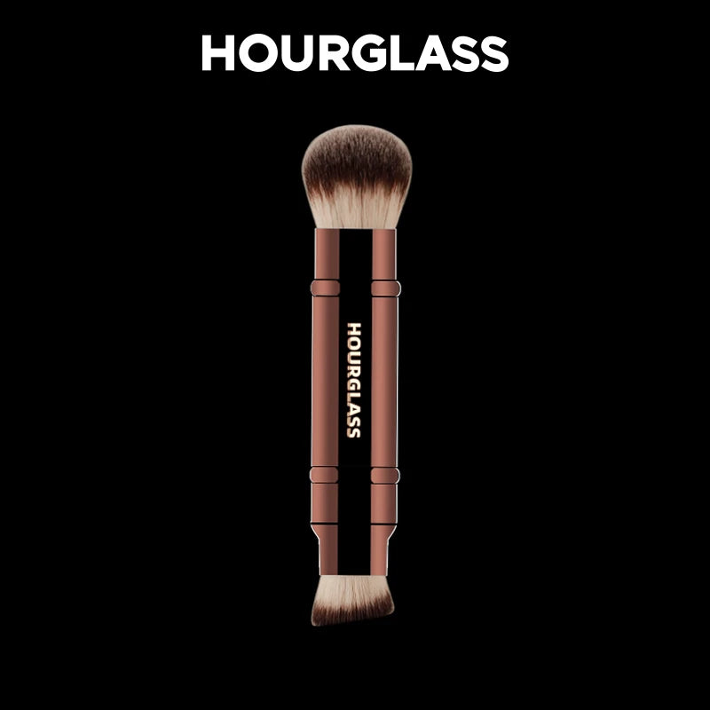Hourglass Multifunctional Makeup Brushes, Double-ended Foundation Brush and Loose Powder Brush