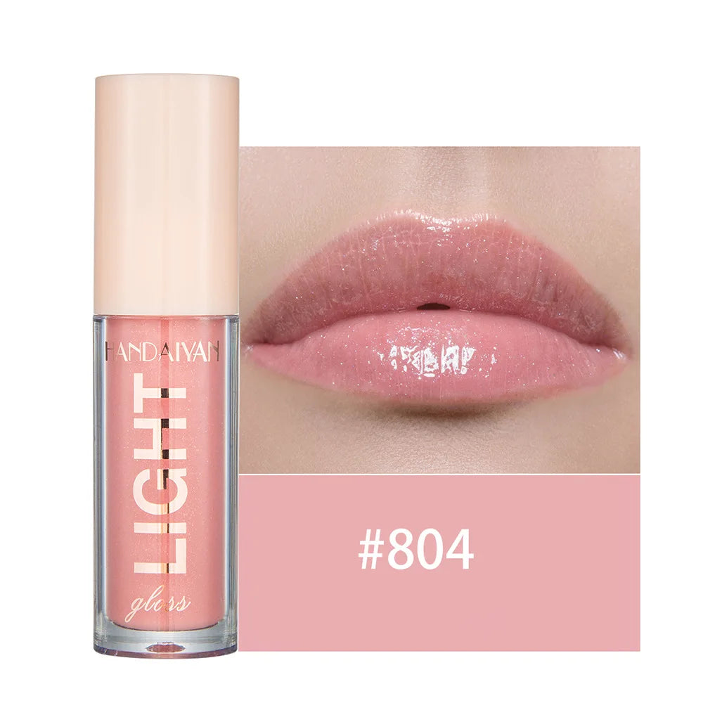Handaiyan Lip Gloss Sexy Plump Glitter Crystal Jelly Red Nude Lipstick Liquid Waterproof Moisturize Oil Lipgloss Makeup
