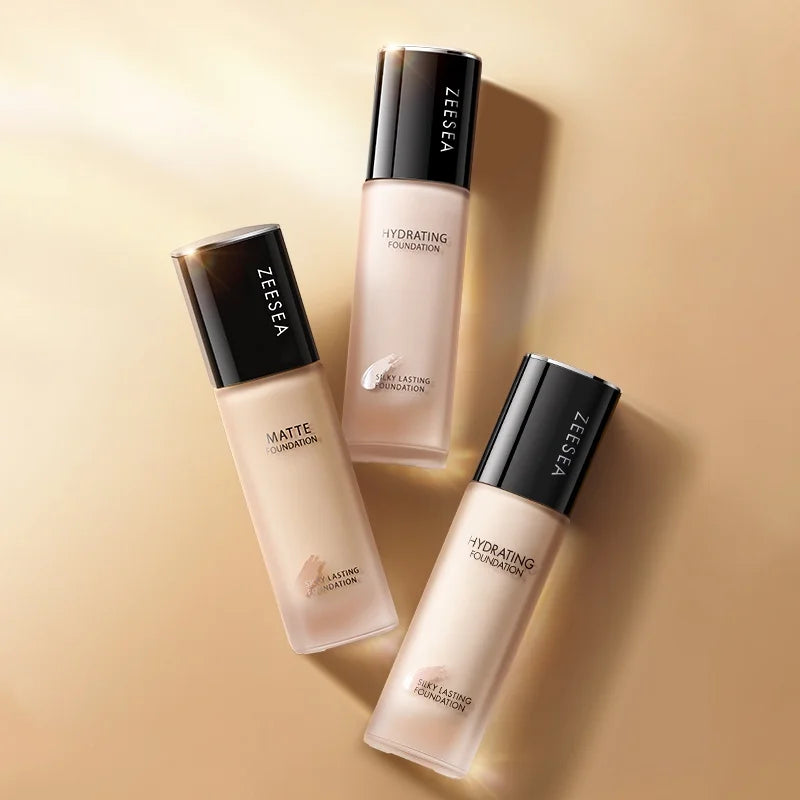 ZEESEA Liquid Foundation Concealer Primer Moisturizing Oil Control LongLasting Full Coverage Natural Dry Oliy Skin 30g
