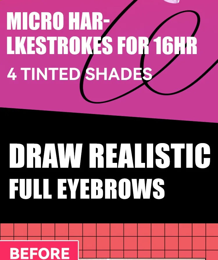 2-in-1 Ultra Fine Brown Black Liquid Eyebrow Pencil Transparent Brow Shaping Gel Wild Eyebrow Pen Waterproof Non Smudge Makeup