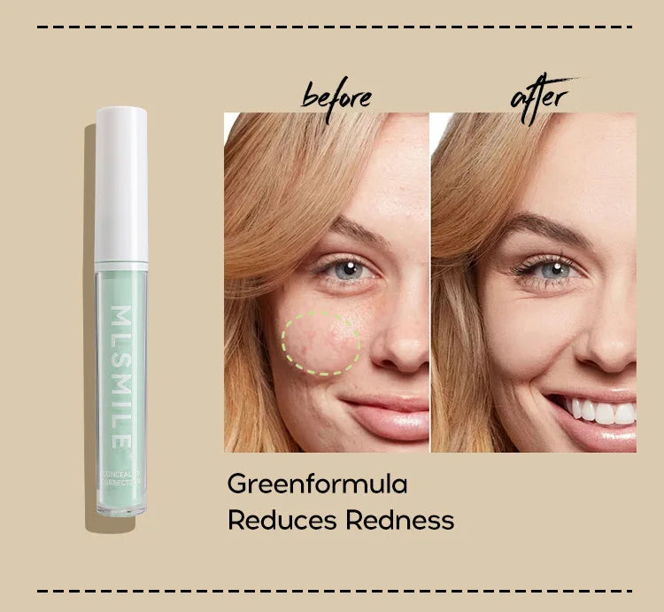 MLSMILE 4 Color Concealer Waterproof Long-lasting Brightening Contouring Mask Dark Circles Tears Gap Toning Liquid Foundation