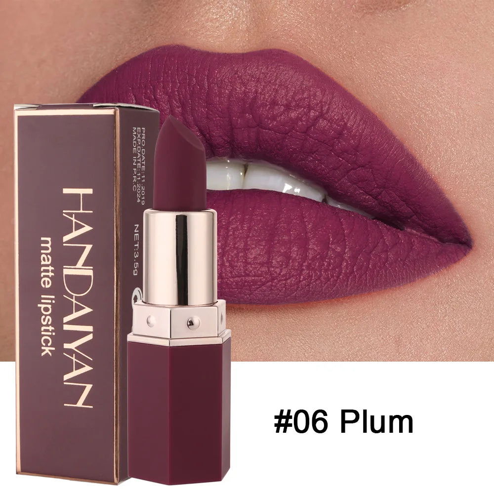 Nude Matte Lipstick Velvet Lipsticks Waterproof Long Lasting Non-stick Cup Lip Stick Not Fading Sexy Red Pink Makeup Cosmetics