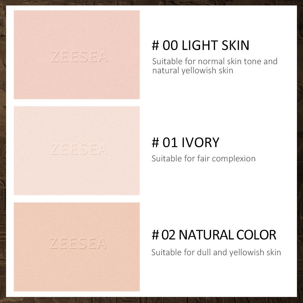 ZEESEA Oil-control Compact Powder Pressed Powder Concealer Waterproof Sweatproof Lightweight Makeup Women Beauty Cosmetics