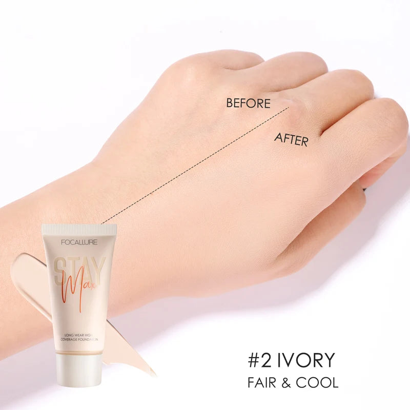 Wholesale FOCALLURE Waterproof Liquid Foundation Cream Full Coverage Oil-control Long-lasting Face Concealer Base Cosmetics