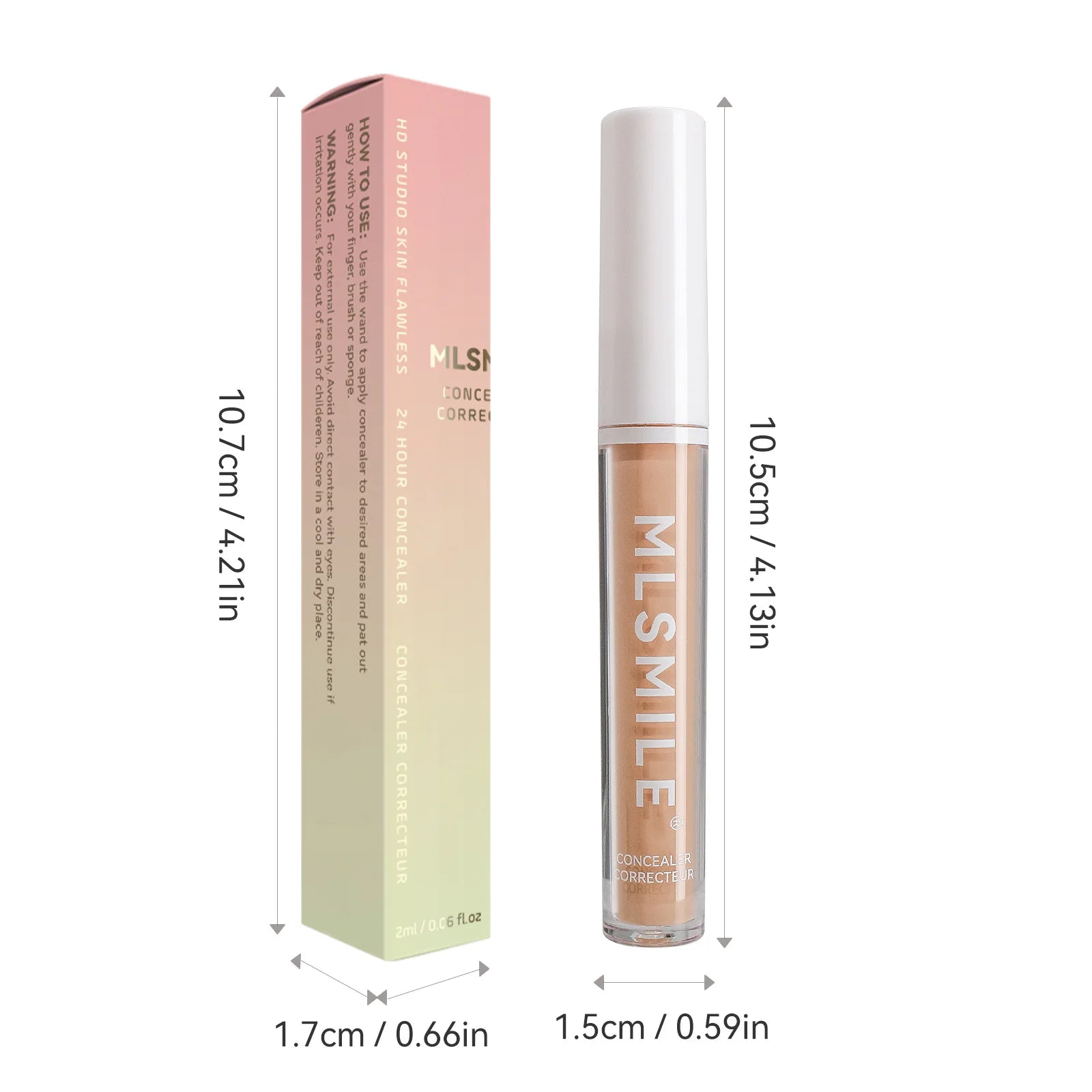 MLSMILE 4 Color Concealer Waterproof Long-lasting Brightening Contouring Mask Dark Circles Tears Gap Toning Liquid Foundation