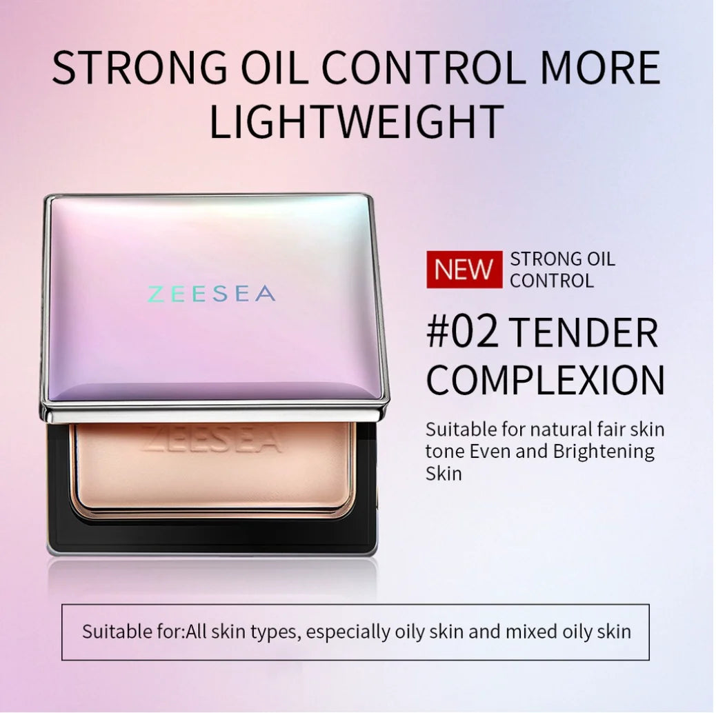 ZEESEA Oil-control Compact Powder Pressed Powder Concealer Waterproof Sweatproof Lightweight Makeup Women Beauty Cosmetics