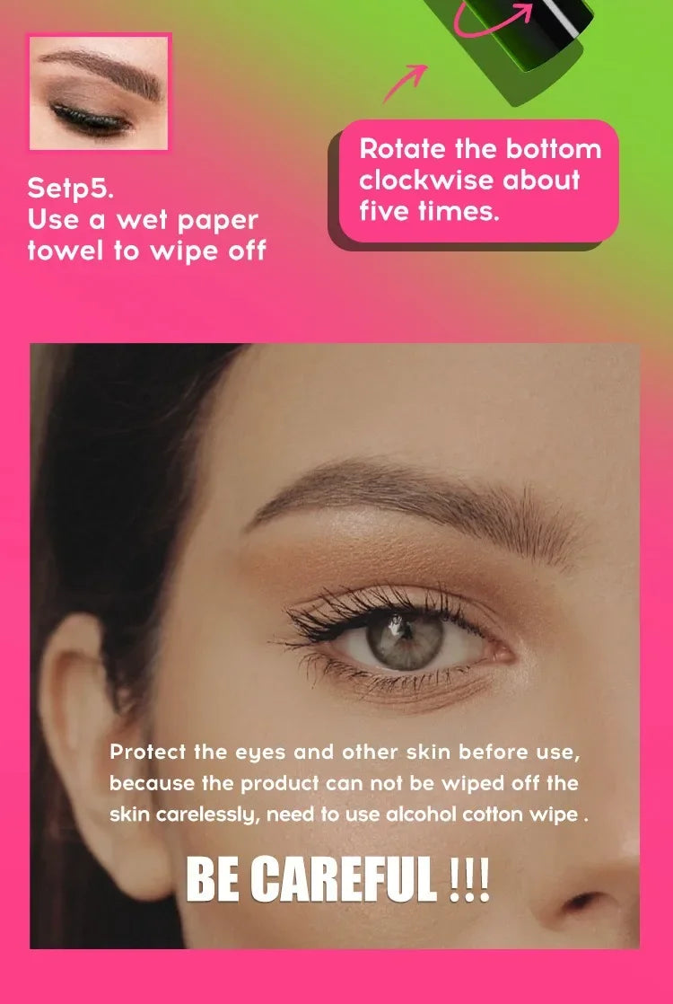 Dye Eyebrow Gel Set Semi-Permanent Lasting Eyebrow Tattoo Tint Pencil Makeup Waterproof Paint Brow Cream with Brow Cards Brushes