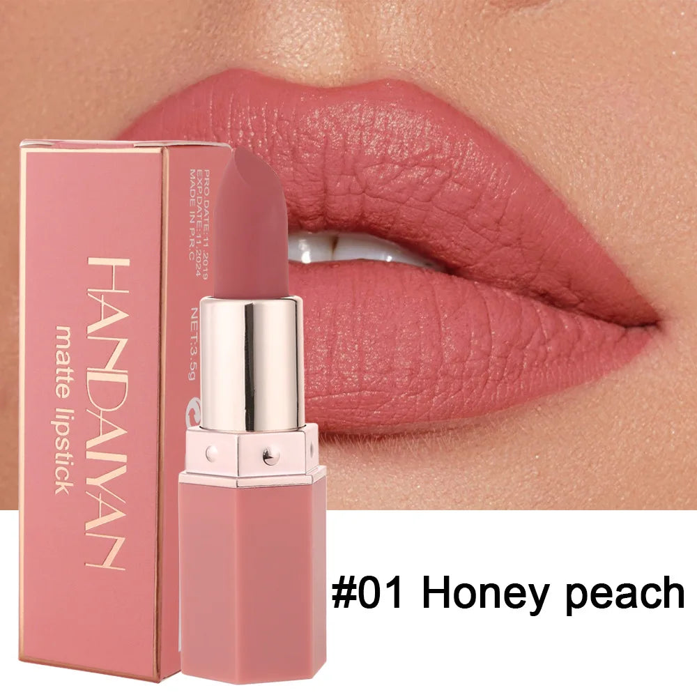 Nude Matte Lipstick Velvet Lipsticks Waterproof Long Lasting Non-stick Cup Lip Stick Not Fading Sexy Red Pink Makeup Cosmetics