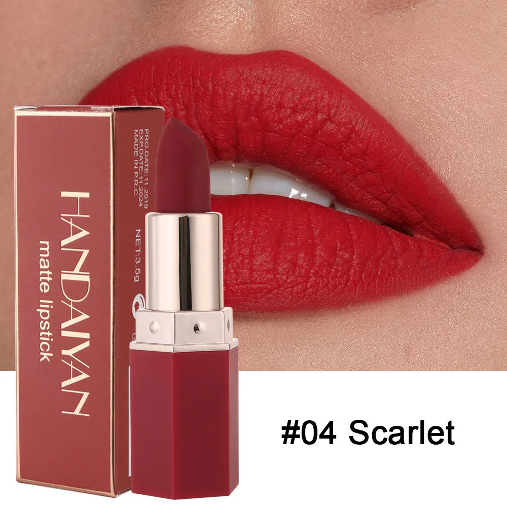 Nude Matte Lipstick Velvet Lipsticks Waterproof Long Lasting Non-stick Cup Lip Stick Not Fading Sexy Red Pink Makeup Cosmetics