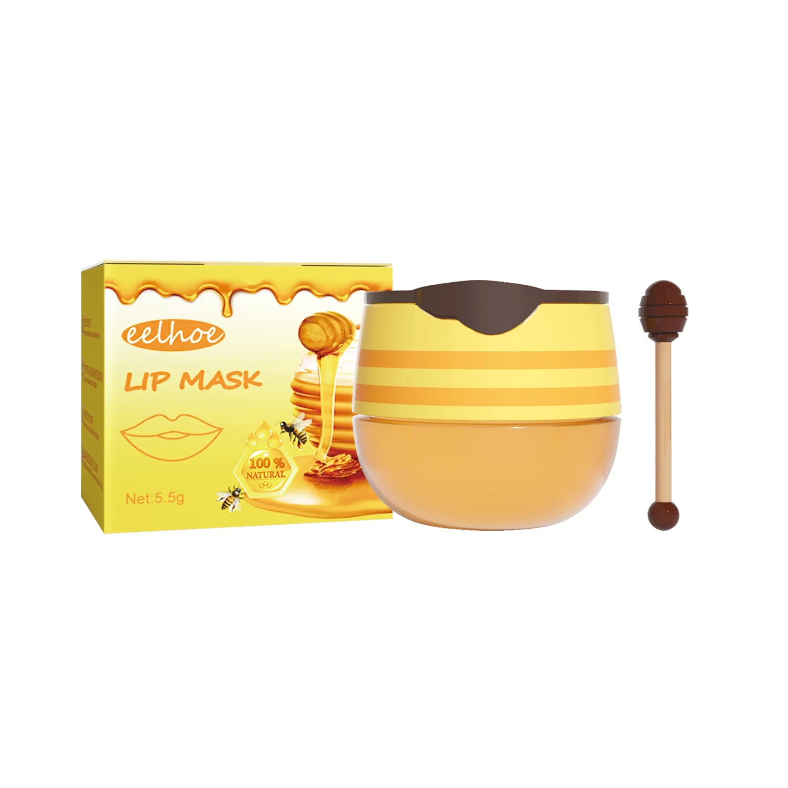 Honey Moisturizing Lip Balm Lip Mask Deep Maintenance Saving Cracking Prevent Dry Lip Care Long-Lasting Female Makeup Product