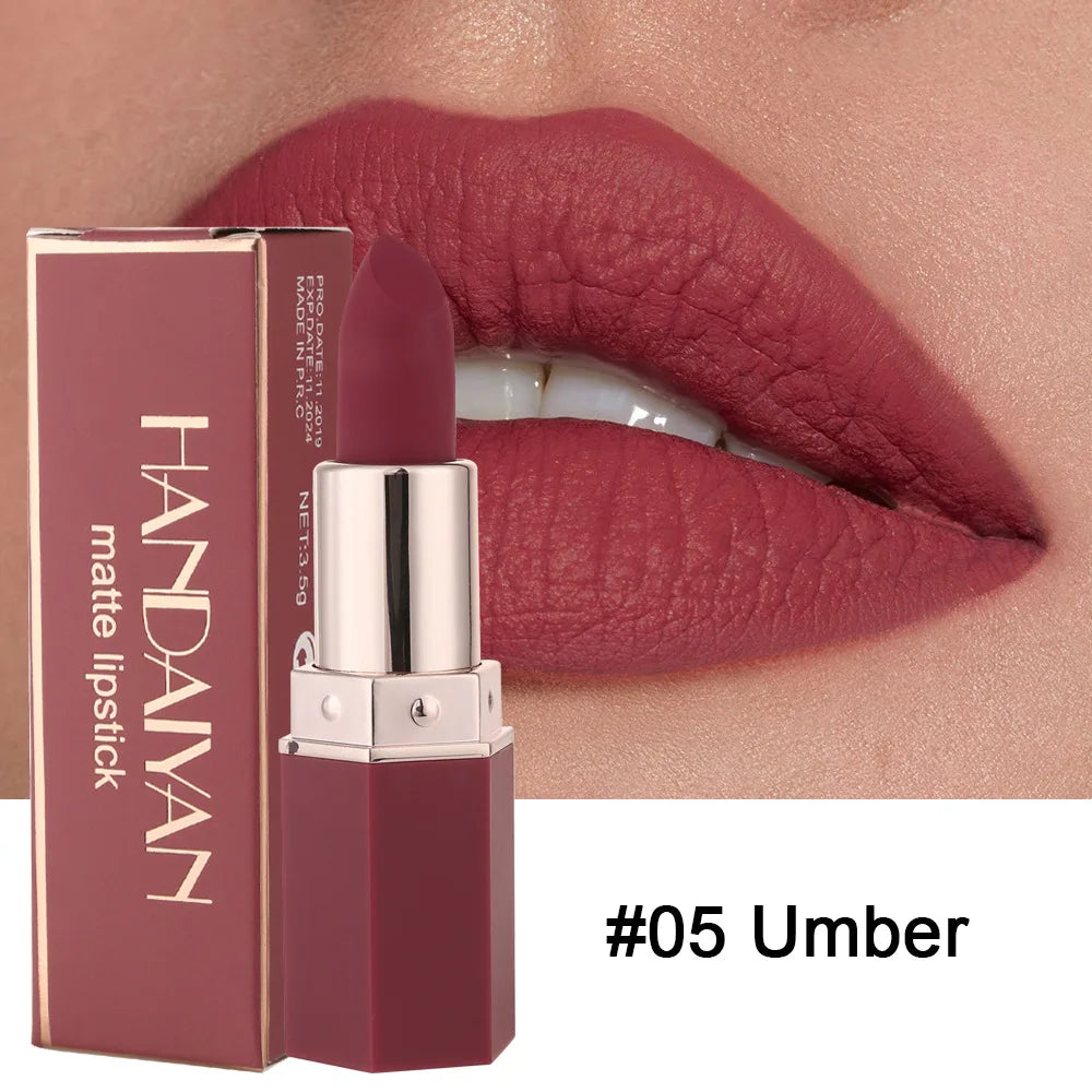 Nude Matte Lipstick Velvet Lipsticks Waterproof Long Lasting Non-stick Cup Lip Stick Not Fading Sexy Red Pink Makeup Cosmetics