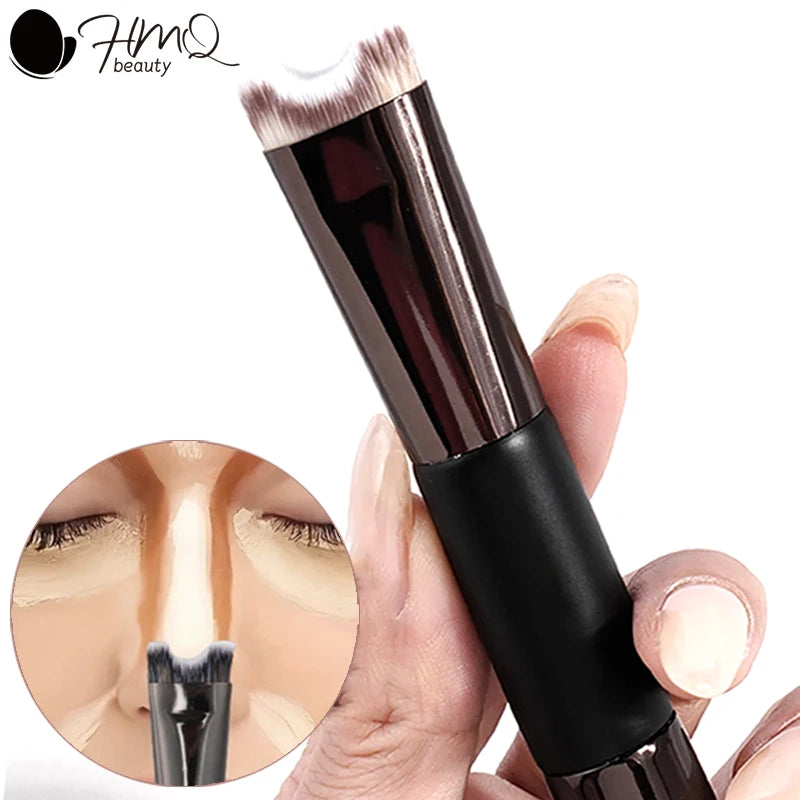 Nose Contour U-Shaped Makeup Brush Dual-End Nose Shadow Makeup Brushes Eyeshadow Contour Face Highlighting Brush Cosmetics Tools