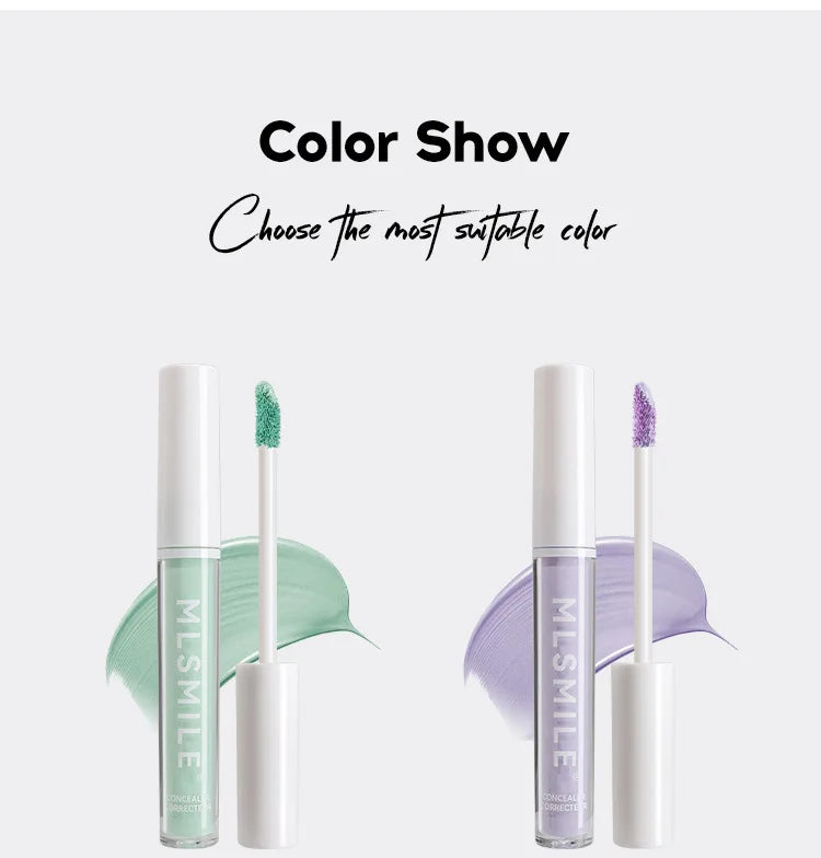 MLSMILE 4 Color Concealer Waterproof Long-lasting Brightening Contouring Mask Dark Circles Tears Gap Toning Liquid Foundation