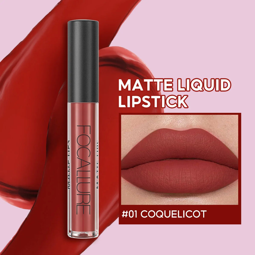 Focallure Wholesale Hot Liquid Lipgloss Matte Lipstick 37 Colors Waterproof Lip Stick Lip Tint Long Lasting Lips Makeup Woman