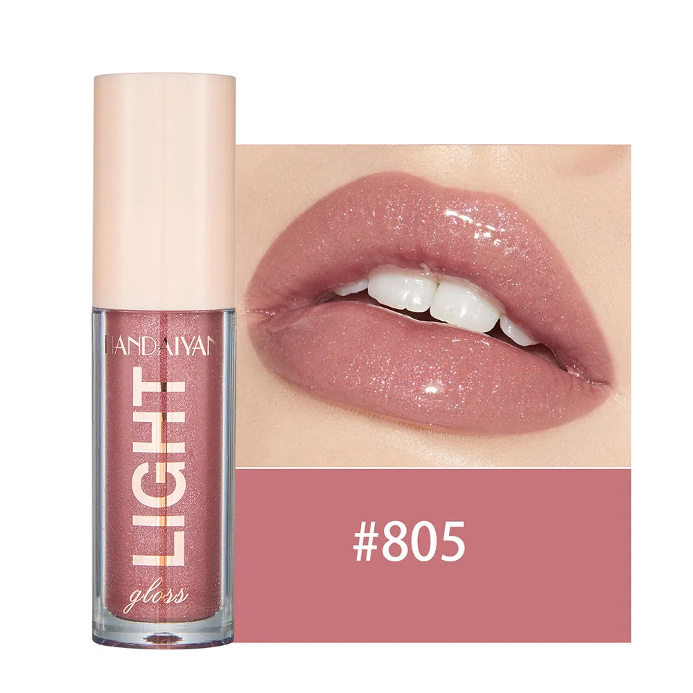 Handaiyan Lip Gloss Sexy Plump Glitter Crystal Jelly Red Nude Lipstick Liquid Waterproof Moisturize Oil Lipgloss Makeup