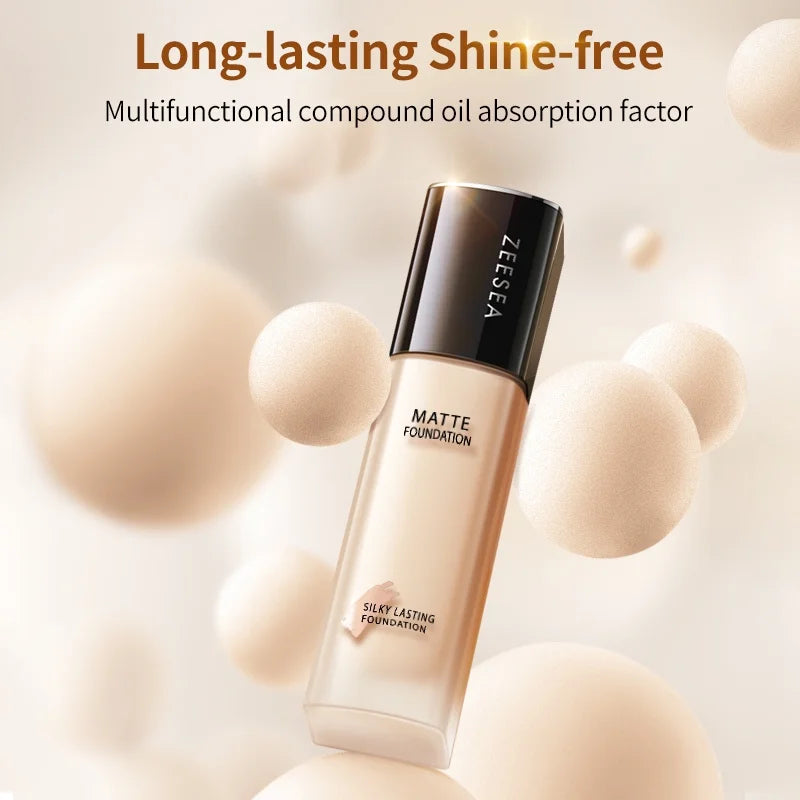 ZEESEA Liquid Foundation Concealer Primer Moisturizing Oil Control LongLasting Full Coverage Natural Dry Oliy Skin 30g