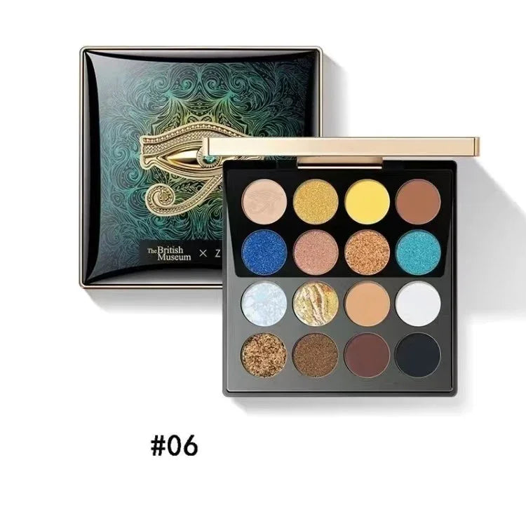 ZEESEA Eyeshadow Palette Cute 16 shades Anderson Cat Eye Shadow Glitter Matte Waterproof Cleopatra Professional Makeup