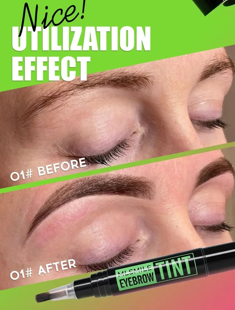Dye Eyebrow Gel Set Semi-Permanent Lasting Eyebrow Tattoo Tint Pencil Makeup Waterproof Paint Brow Cream with Brow Cards Brushes