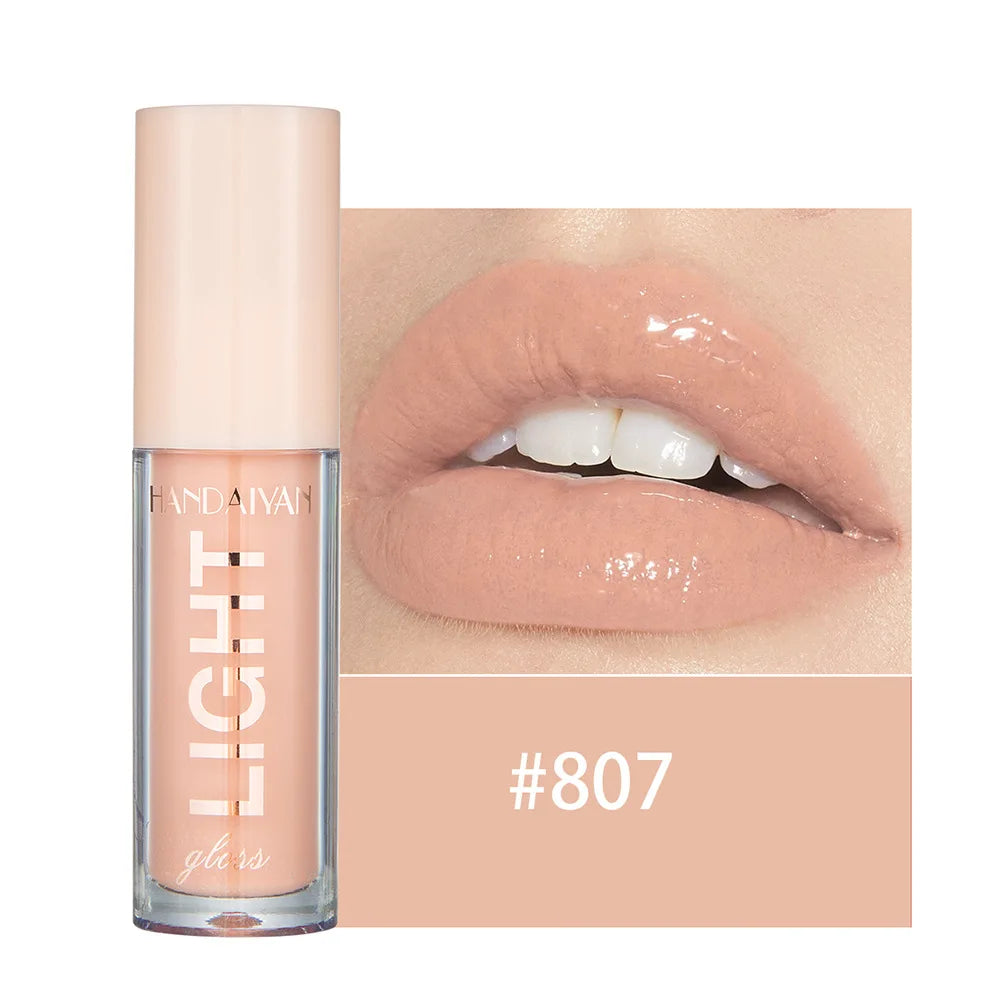 Handaiyan Lip Gloss Sexy Plump Glitter Crystal Jelly Red Nude Lipstick Liquid Waterproof Moisturize Oil Lipgloss Makeup
