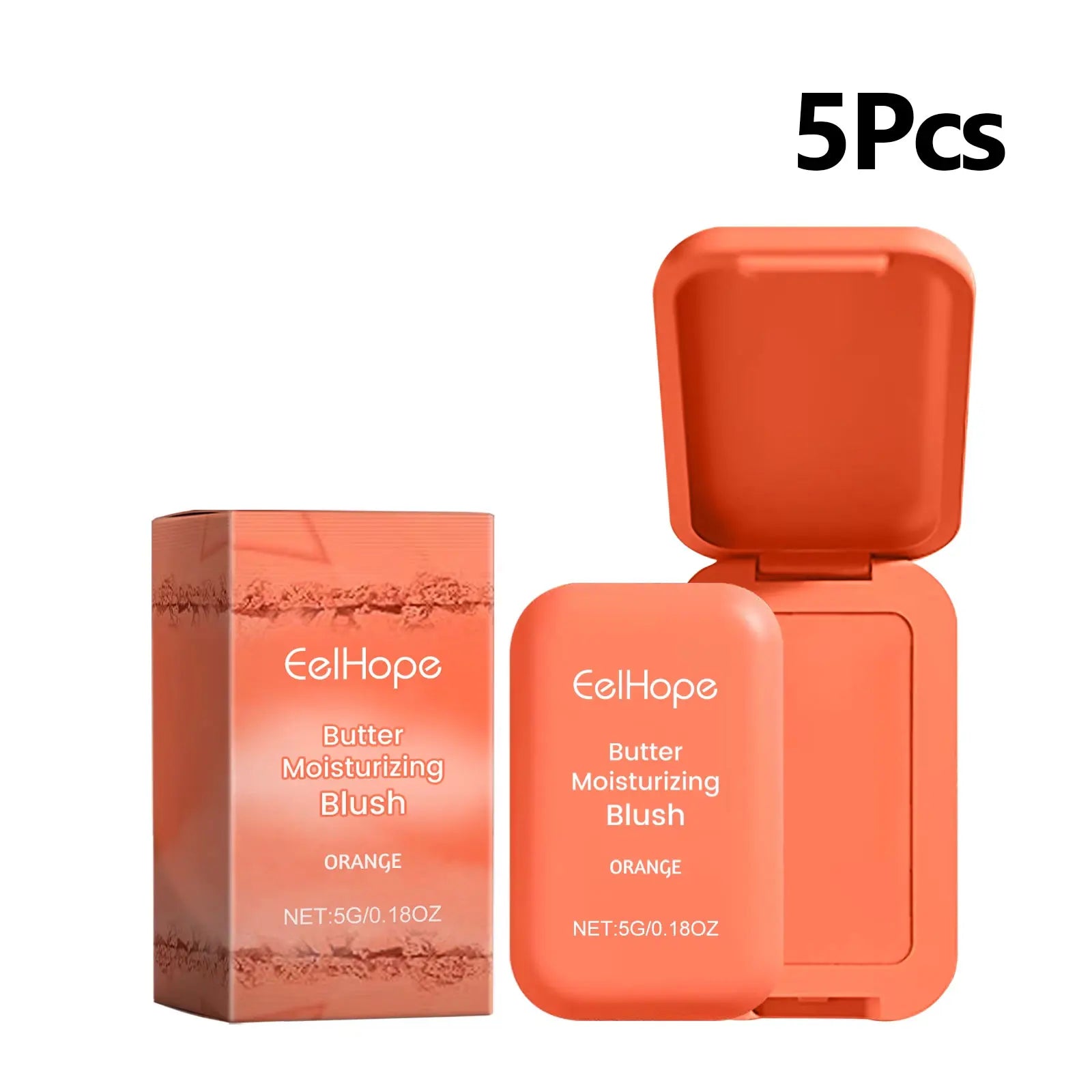 EELHOE Orange Butter Blush Cream Long Lasting Facial Moisturizing Brighten Natural Face Rouge Blusher Contour Makeup Product